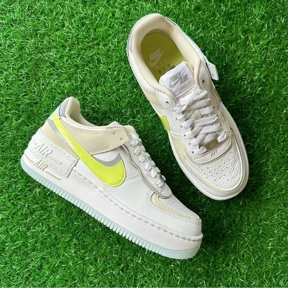 Nike Air Force 1 Shadow AF1 Lemon Twist - Picture 3 of 7